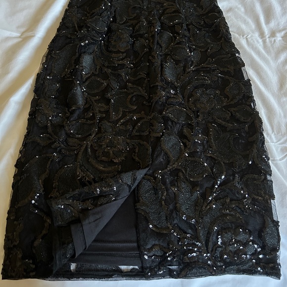 Adrianna Papell Black Sequin Lace Dress - Picture 5 of 5